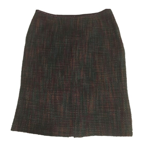 Apostrophe skirt Women 12 purple tweed long WOOL Blend Modesty Career Multicolor - Picture 1 of 5